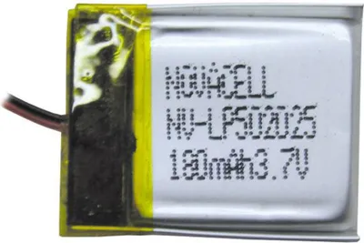 Produktbild von Lithium-Polymer Akku 180 mAh 3,7V 25x20x5mm mit Tiefentladeschutz