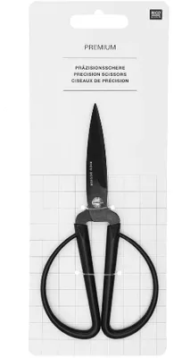 Bastelschere Schwarz, 14 cm – Präzisionsschere für Handarbeit