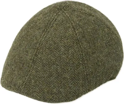 Fiebig 6-Panel Cap Wolle Fischgraet in grün