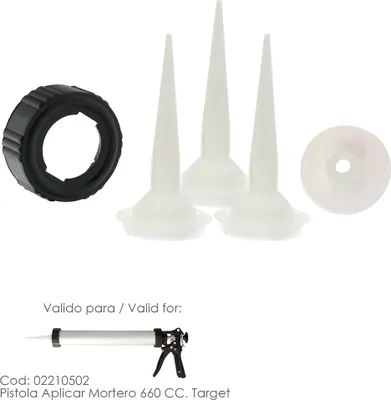 Produktbild von Wolfpack Juego Accesorios Pistola Aluminio / Acero Aplicar Mortero 660 CC. 02210502