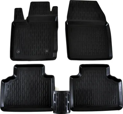 Image de 3D Tapis De Sol en Caoutchouc Premium Pour Ford Kuga 2013-2019, Bord Haut, Noir, Antidérapant, Toutes Saisons