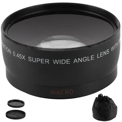 Obrázek produktu pro 0,45x širokoúhlá a makro objektiv – doplňkový objektiv pro fotoaparáty s průměrem filtru 55 mm / 2,2 palce