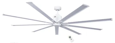 Obrázok produktu pre Energeticky úsporný stropný ventilátor s diaľkovým ovládaním Big Smooth Eco White 224 cm