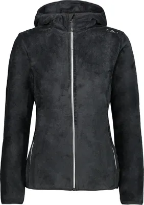 Produktbild von CMP HighLoft Fleece Damen Jacke mit Kapuze schwarz 38