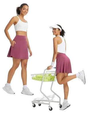 Produktbild von BALEAF Sportrock Tennis Mit Taschen Rock mit Shorts Pinke S