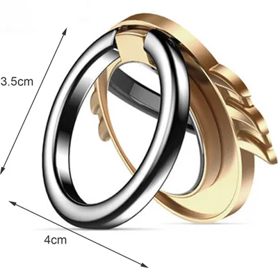 Produktbild von Mobiltelefonständer magnetischer 360-Grad-Rotation Ultradünnter Handy-Fingerringhalter für Desktop-Golden