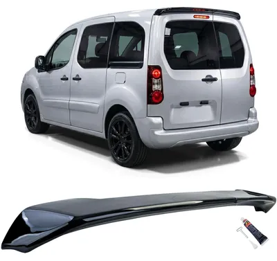 Dachspoiler Heckspoiler Schwarz Glanz für Peugeot Partner Citroen Berlingo 08-18 – Produktansicht