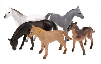 Immagine prodotto di Figure di gioco del cavallo - Animali giocattolo del cavallo in un set di 5 pezzi