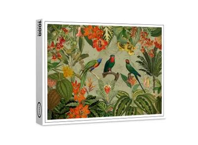 Image de puzzle premium raxxa "Perroquet magique dans la forêt tropicale vintage", 1000 pièces