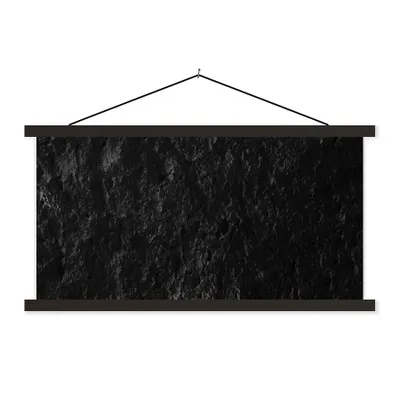 Produktbild von MuchoWow® Textilposter Schwarz - Weiß - Höhle - Stein - Natur 90x45 cm mit schwarzem Rahmen - Klemmleisten