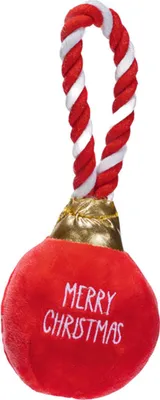 Produktbild von Beeztees Hundespielzeug Xmas Baumkugel Jingle Plüsch rot