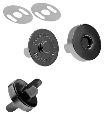 Produktbild von 10 Magnet-Verschlüsse rund + oval Größen- Farbwahl - Taschen Schloss Verschluss