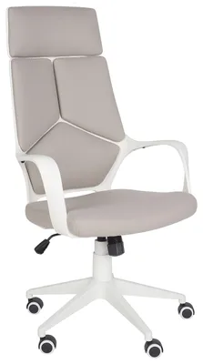 Produktbild von BELIANI Bürostuhl Taupe und Weiß Stoffbezug Höhenverstellbar Drehbar mit Armlehnen Bremsbaren Rollen Modern Arbeitszimmer Drehstuhl Arbeitsstuhl