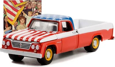 Produktbild von DODGE D-200 1962 aus der NORMAN ROCKWELL-Serie unter Blisterverpackung., GREEN54060-C, Maßstab1/64, GREENLIGHT