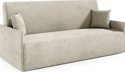 Produktbild von LIKMA Beige Ausziehbar 3 Sitzer Sofa Olita 197x93x85 cm Schlaffunktion Bettzeugbehälter Sofa mit Bettfunktion Schlafsofa Couchgarnitur Sofas & Couches Stoff Anafi 22