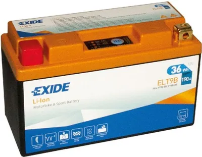 Obrázek produktu pro Exide ELT9B 12V 3Ah Lithiová baterie pro motocykly LiIon 190A