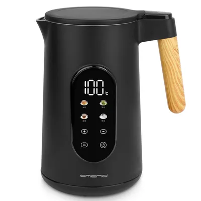 Productafbeelding van Emerio Retro Waterkoker WK-132230 – 1,7 Liter – 2200 W – Instelbare Temperatuur – Touchbediening – 360° Draaibaar – Warmhoudfunctie