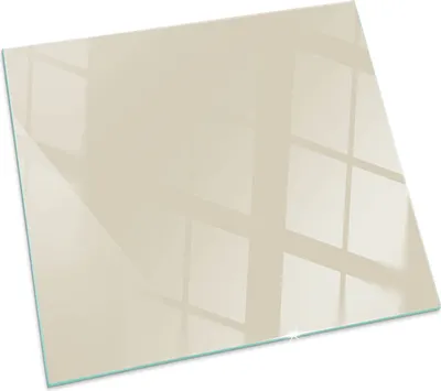 Imagen del producto de Color beige: Placa de vidrio para chimenea, placa de vidrio para estufa, protector de vidrio, placa protectora, placa de vidrio resistente al fuego, placa de protección contra el calor, protección de suelo de vidrio, 50x50 cm