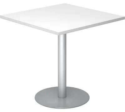 Produktbild von Besprechungstisch 80x80cm weiß/silber