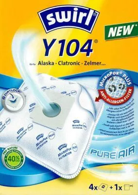 Imagen del producto de Bolsas para aspiradora Swirl Y104 MicroPor Plus, compatibles con aspiradoras Clatronic, Dirt Devil y Zelmer