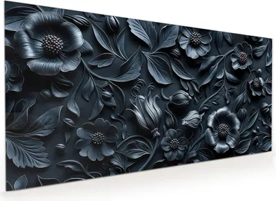Produktbild von Küchenrückwand Spritzschutz Glas mit Motiv Florales Muster 40 x 40 cm