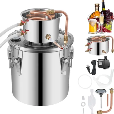Obrázek produktu pro SucceBuy Sada na destilaci pálenky, 5,5 galonová sada na destilaci whisky s vodním čerpadlem