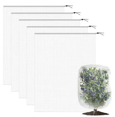 Zdjęcie produktu dla Elzusha - Zestaw 5 siatek ochronnych do roślin, 80 x 100 cm