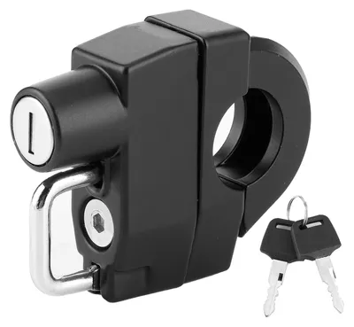 Image de Antivol universel pour casque de moto avec dispositif antivol et clés, accessoire pour guidons de 2,3 cm