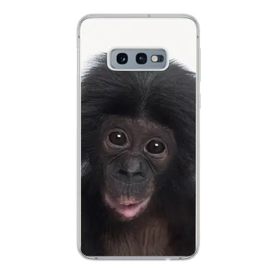 Produktbild von MuchoWow® Handyhülle Schutzhülle Hülle für Samsung Galaxy S10e Affe - Schimpanse - Porträt - Kinder - Jungen - Mädchen Silikon Softcase Handy Hülle - Handy