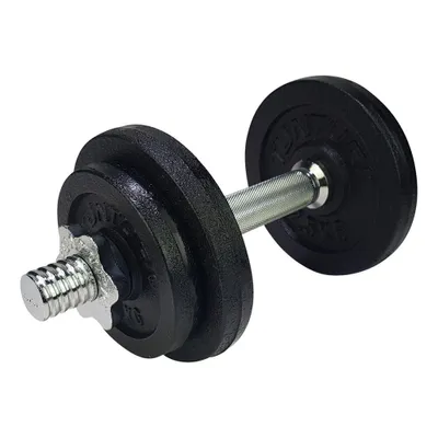 Image de Haltère Tunturi en fonte 10 kg - Set d'haltères avec fermeture à vis - Ensemble d'haltères - 1 barre d'haltères - 30mm - incl. application de fitness e