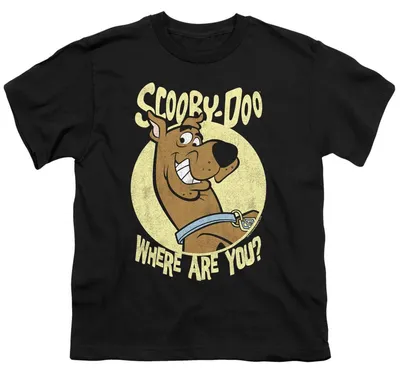 Imagen del producto de Camiseta para niños de Scooby Doo - "¿Dónde estás?" (TV36397) (talla 140-146) (negra)