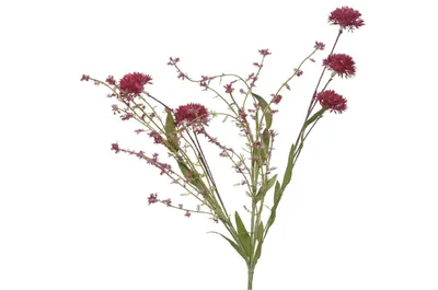Produktbild von Dahlienstrauß mit Gräser Kunstzweig Kunstblume Fuchsia