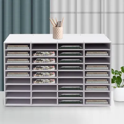 Image de Organisateur de courrier pour boîte aux lettres - 36 compartiments - Empilable - Rangement de bureau - Pour le courrier
