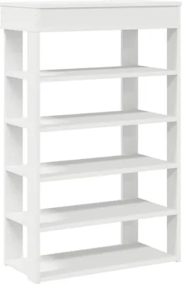 Zdjęcie produktu dla Stojak na buty, biała, 60x30x98 cm, materiał drewnopochodny