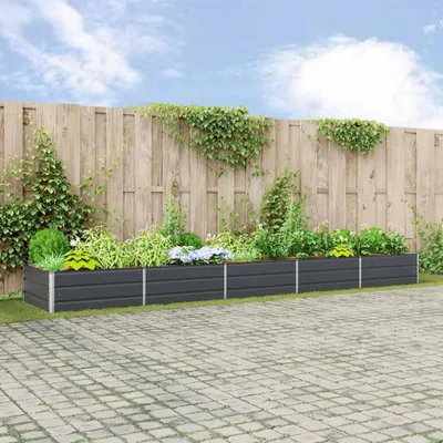 Obrázek produktu pro vidaXL Květináč antracitový 480 x 100 x 45 cm pozinkovaná ocel