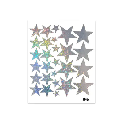Produktbild von Sticker Holographische Sterne 14 x 16 cm