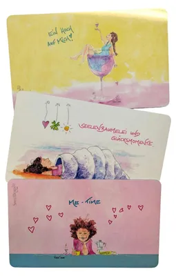 3 Frühstücksbretter mit Karin-Tauer-Motiven, 14,8x23,4 cm