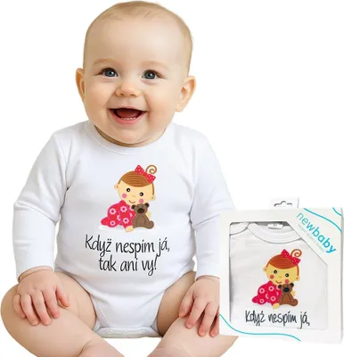 Produktbild von Bedruckter Body New Baby Wenn ich nicht schlafe, schläfst du auch nicht - Geschenkpaket, Gr. 86 (12-18m)