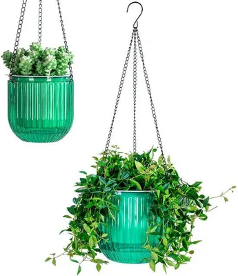 Image de Lot de 2 jardinières suspendues, 13-21 cm