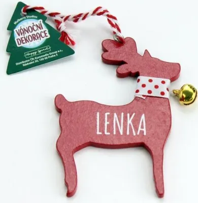 Obrázek produktu pro Vánoční dekorace červený sob LENKA