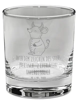 Produktbild von Mr. & Mrs. Panda Cocktailglas Stier Astrologie - Transparent - Geschenk, Longdrinkglas, Tumbler, Aszendent, Trinkglas, Sternzeichen, Geburtstagsgeschenk, Glas, Ballonglas