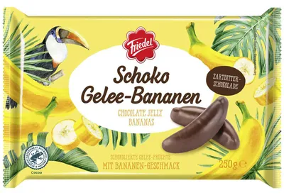 Produktbild von Friedel Schoko Gelee-Bananen 250g