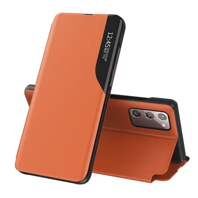 Immagine prodotto di Custodia per Galaxy S20 FE, Smart View Window Flip Stand Custodia protettiva in Finto cuoio per Samsung Galaxy S20 FE Arancione