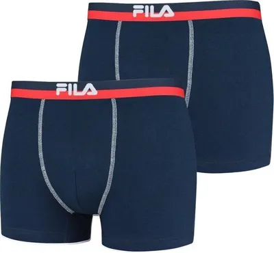 Produktbild von Fila Fila - Herrenboxer Elastikbund 2er-Pack - Blau - Herren - Größe XL