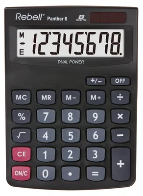 Produktbild von Rebell-Rechner RE-PANTHER 8 BX, schwarz, Tischrechner, 8 Plätze