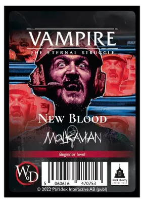 Produktbild von Vampire: The Eternal Struggle Fifth Edition – New Blood: Malkavian – Brettspiel – Black Chantry Productions – 3-5 Spieler