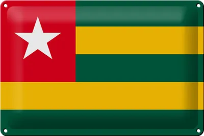 Produktbild von Blechschild Flagge Togo 30x20cm Flag of Togo