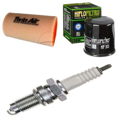 Zdjęcie produktu dla Zestaw serwisowy do Yamaha YXR 660 F Rhino 2004–2005: filtr powietrza, filtr oleju, świeca zapłonowa marki pamoto – nowy