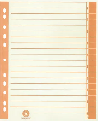 Produktbild von Trennblätter weiss/orange