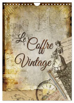 Immagine prodotto di Calendario da parete vintage 2023 con collage decorativi